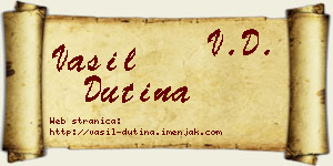 Vasil Dutina vizit kartica
